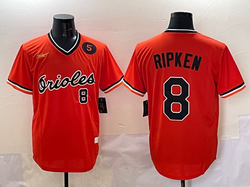 Men Baltimore Orioles #8 Ripken Orange Game 2025 Nike MLB Jersey style 50915->baltimore orioles->MLB Jersey
